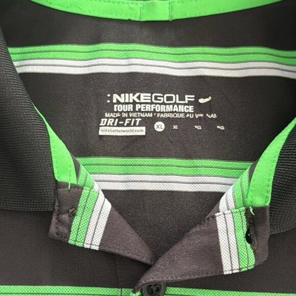 Nike Dri Fit Polo Shirt Mens Striped Short Sleeve‎ Golf Performance XL
T7 - Picture 2 of 8